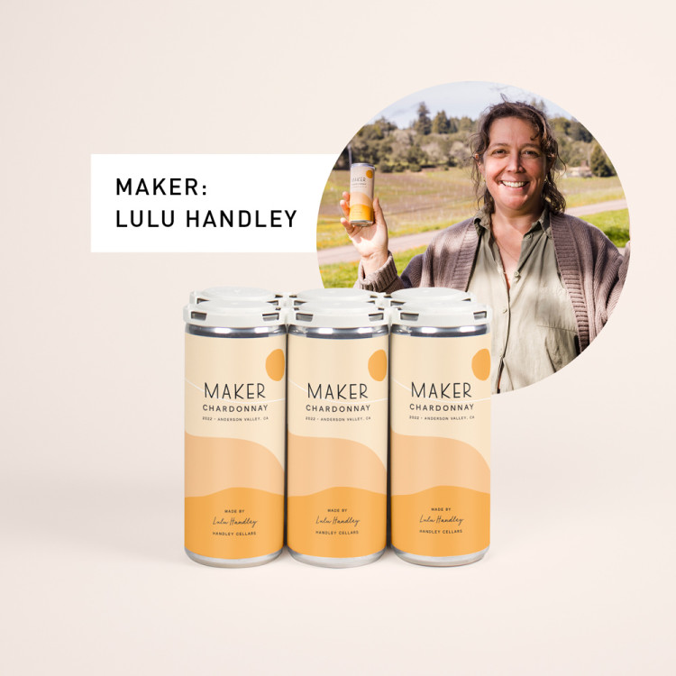 Photo of Lulu Handley with the Maker Chardonnay