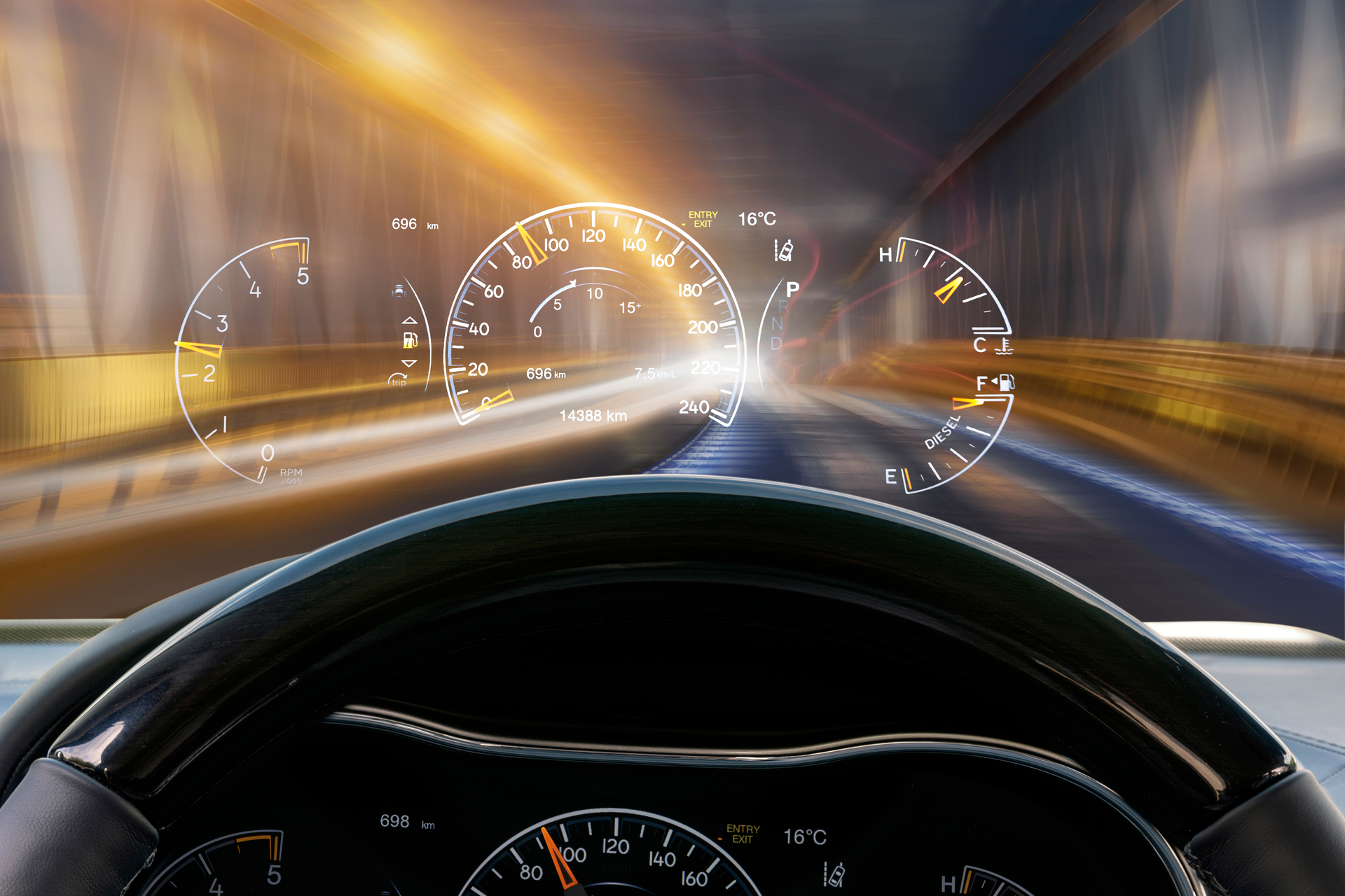 Das Head up Display immer im Blick