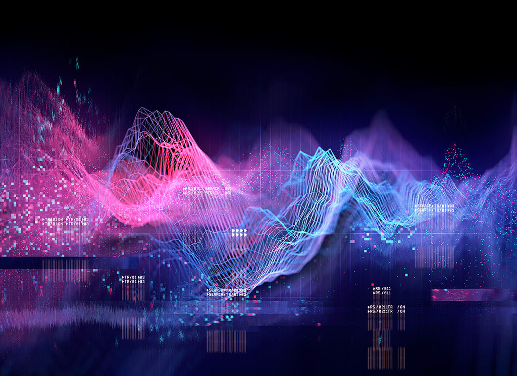 a colourful digital relief of a mountainous area