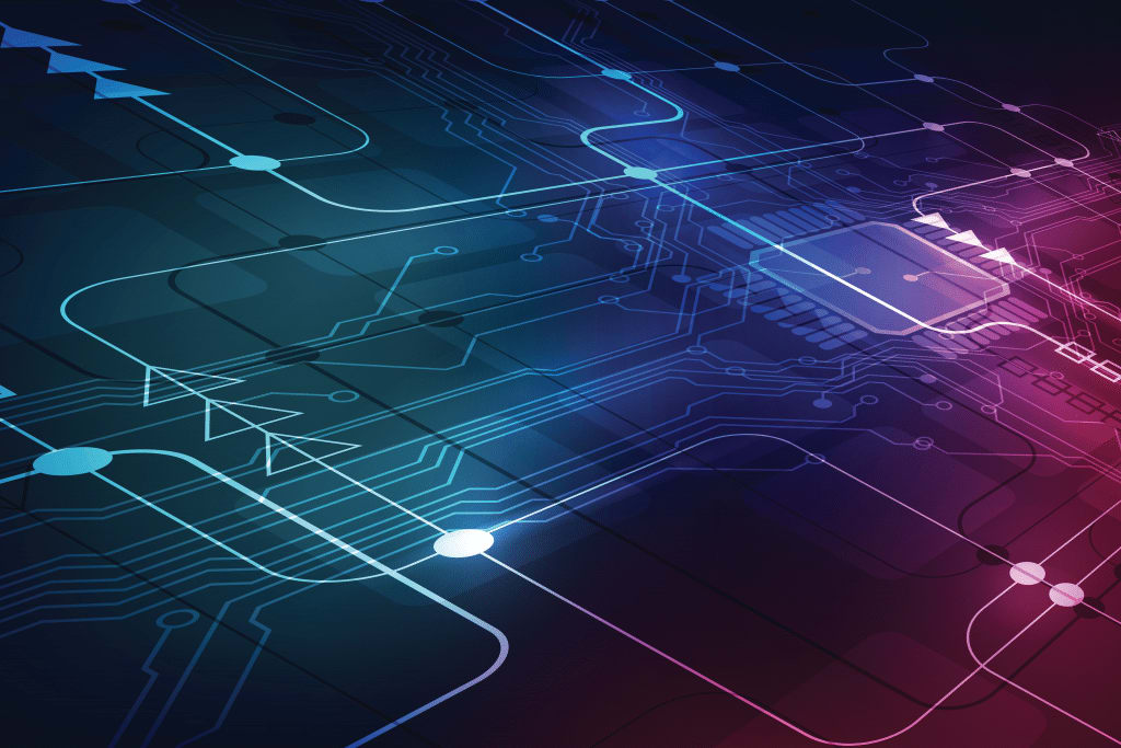 a graphic of computer circuitry