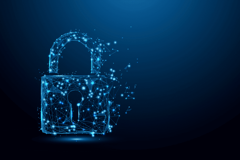 a graphoc of a padlock