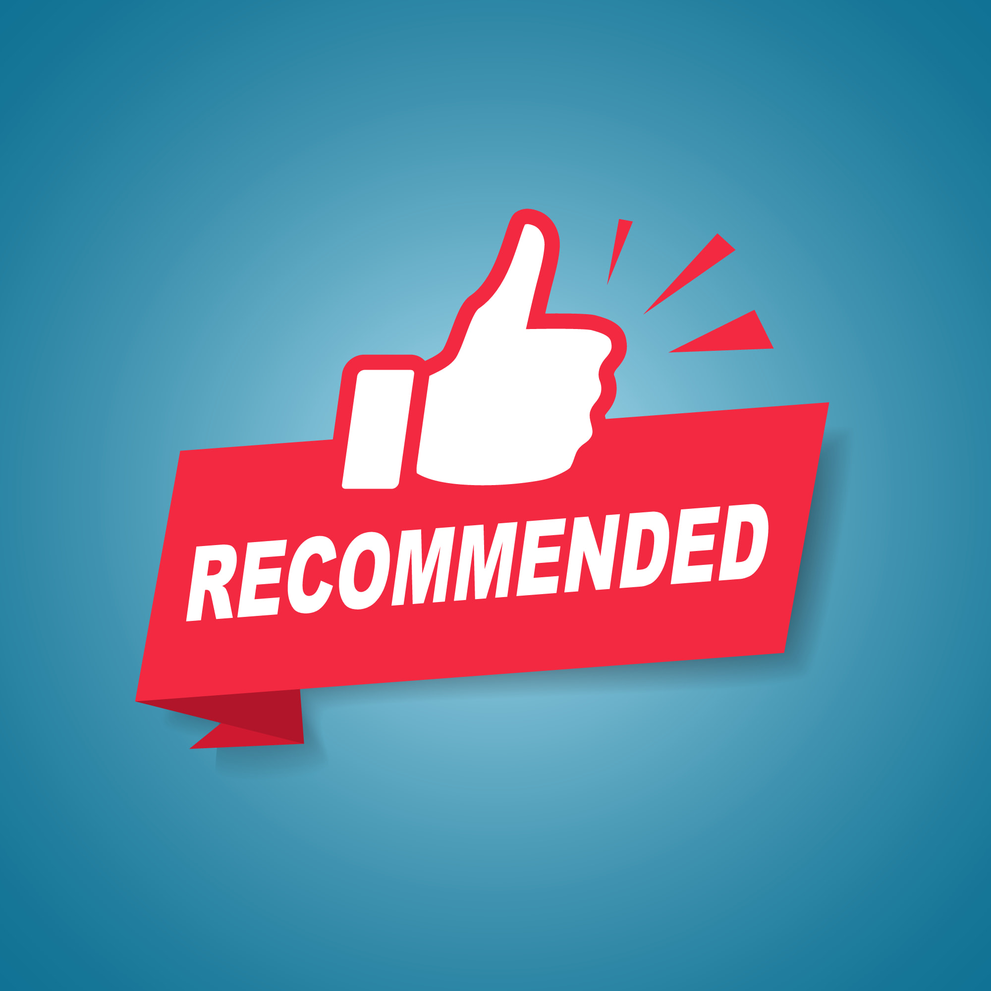 'Recommended' with a thumbs up