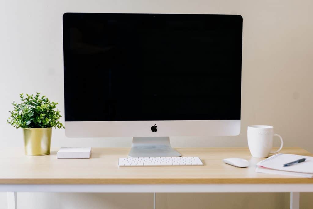 an iMac computer on a desk