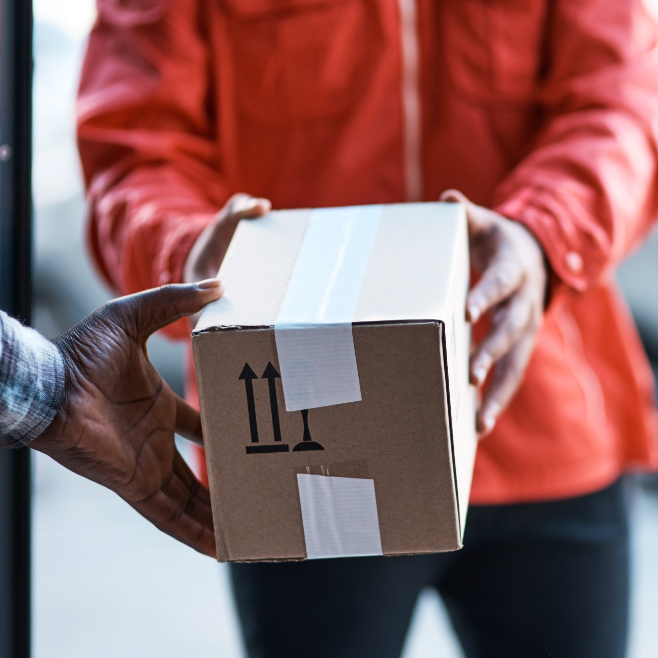 small parcel being delivered