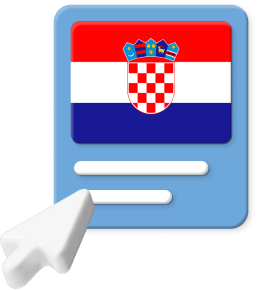 Croatian flag with pointer