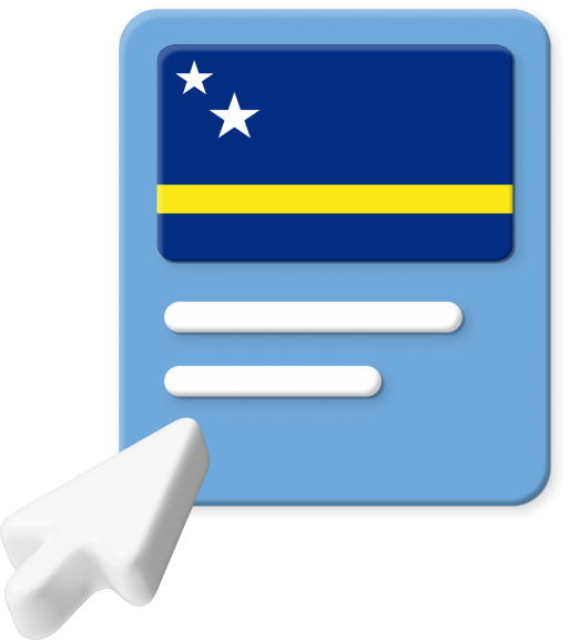 Curacao flag on web page graphic
