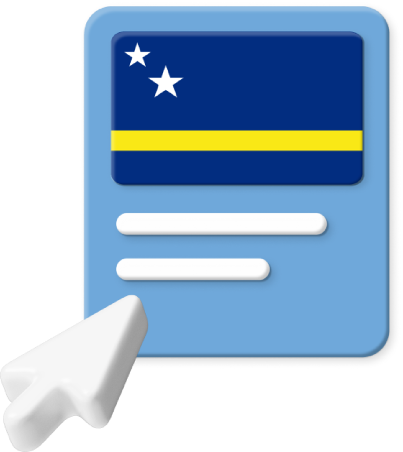Curacao flag on web page graphic