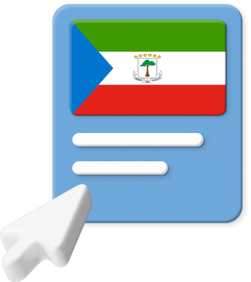 Equatorial Guinea flag on web page graphic