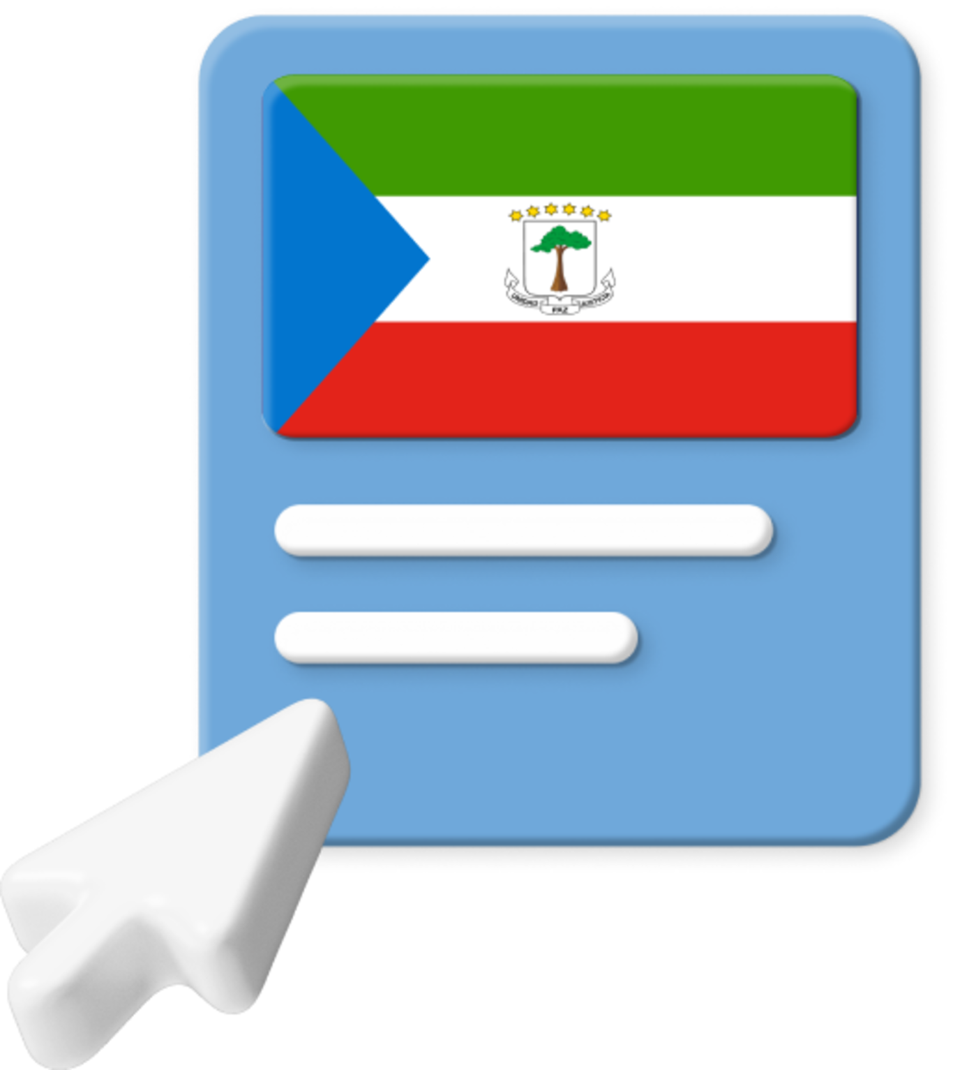 Equatorial Guinea flag on web page graphic