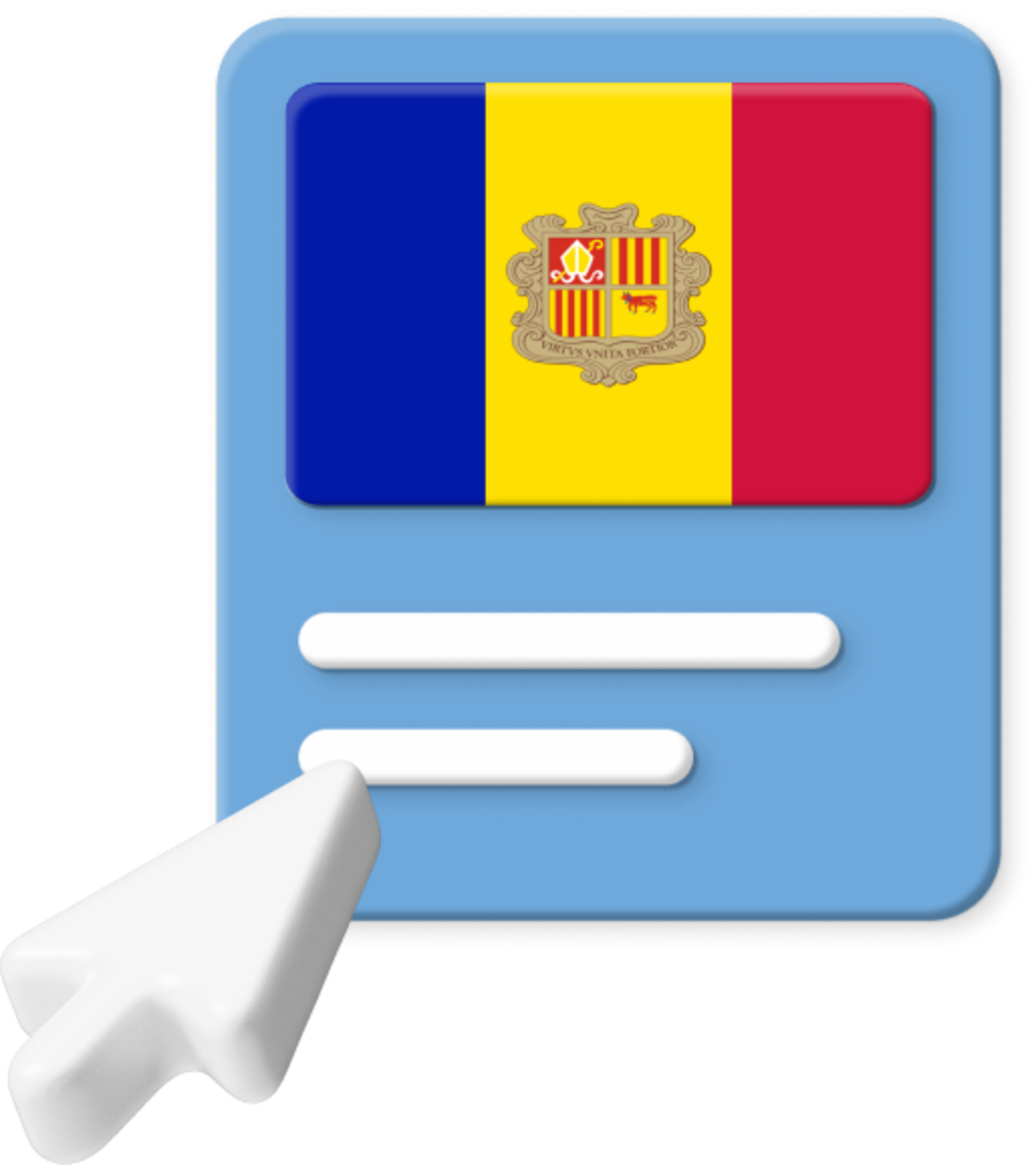 Angola flag on webpage graphic