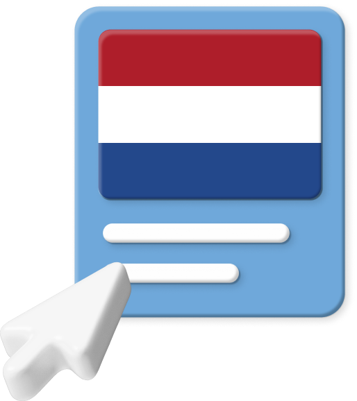 Netherlands flag with pointer