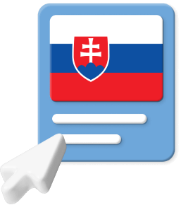 Slovak Republic flag with pointer
