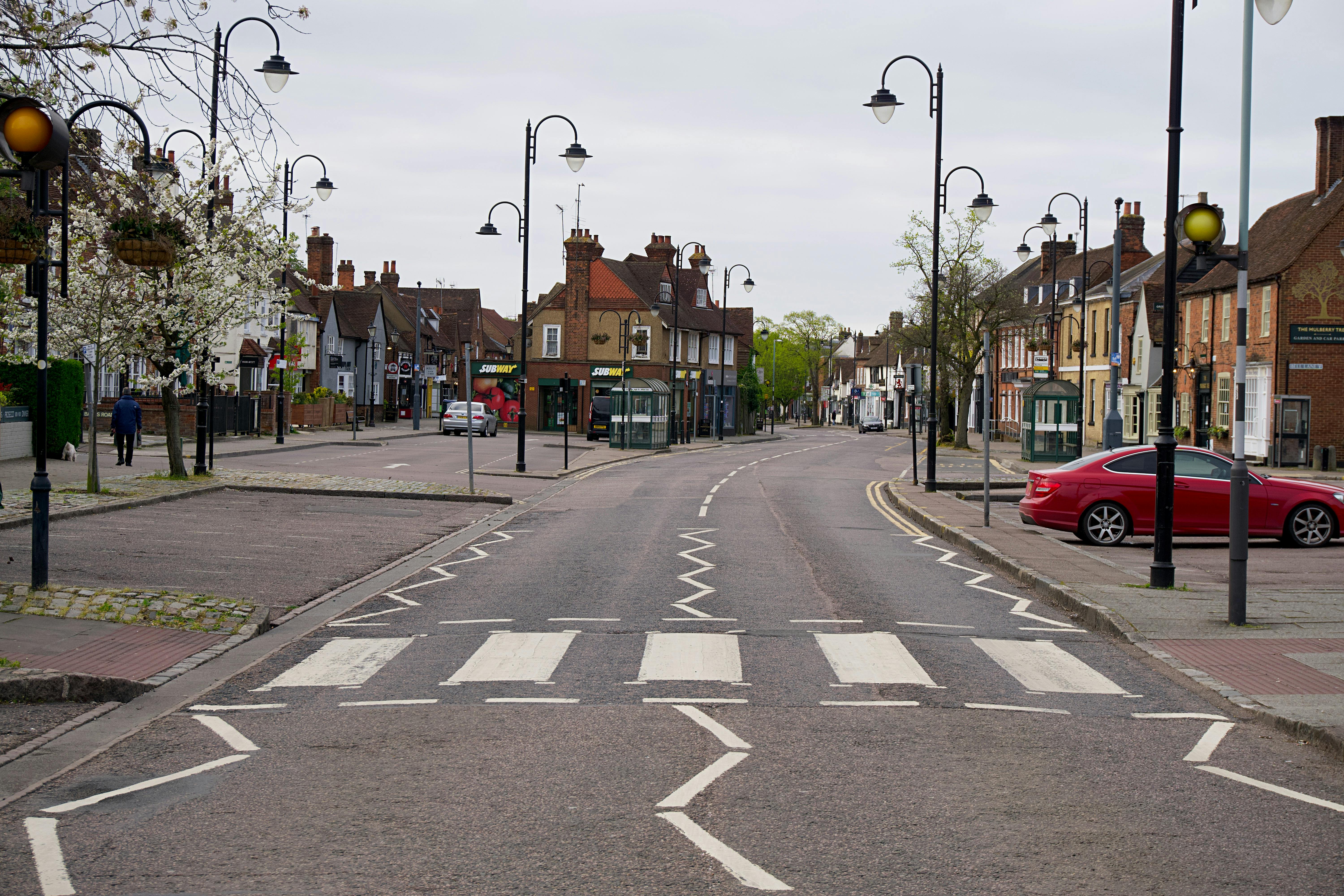 St Albans high street in the day