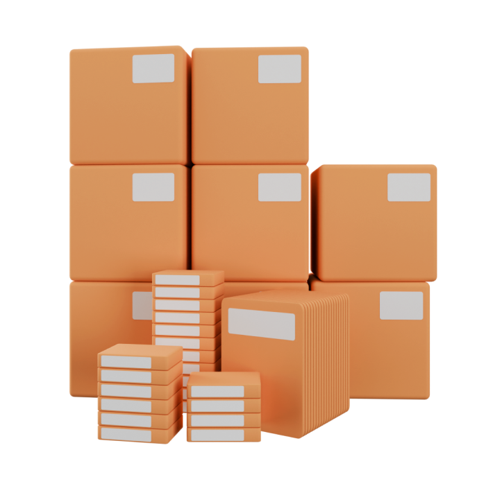 Multiple parcels stacked graphic