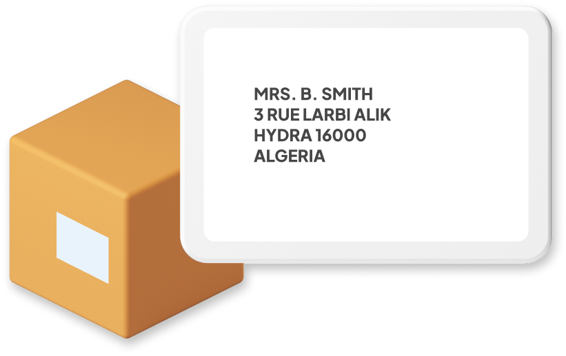 Algeria Parcel with address