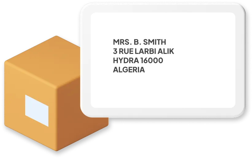 Algeria Parcel with address