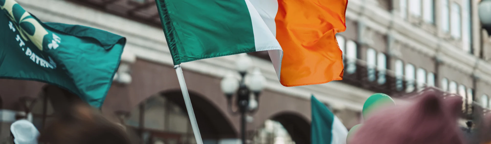 Image of Irish flag on St. Patricks Day