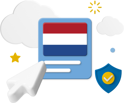Netherlands flag and cursor