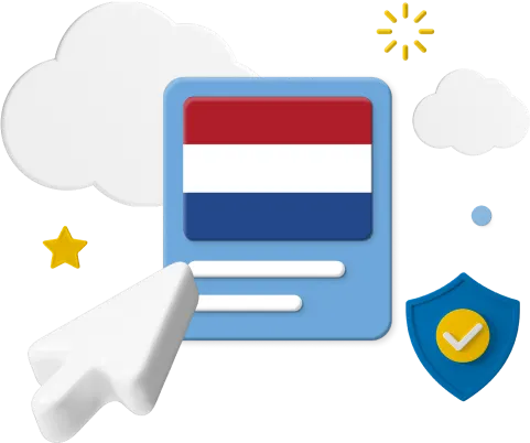 Netherlands flag and cursor