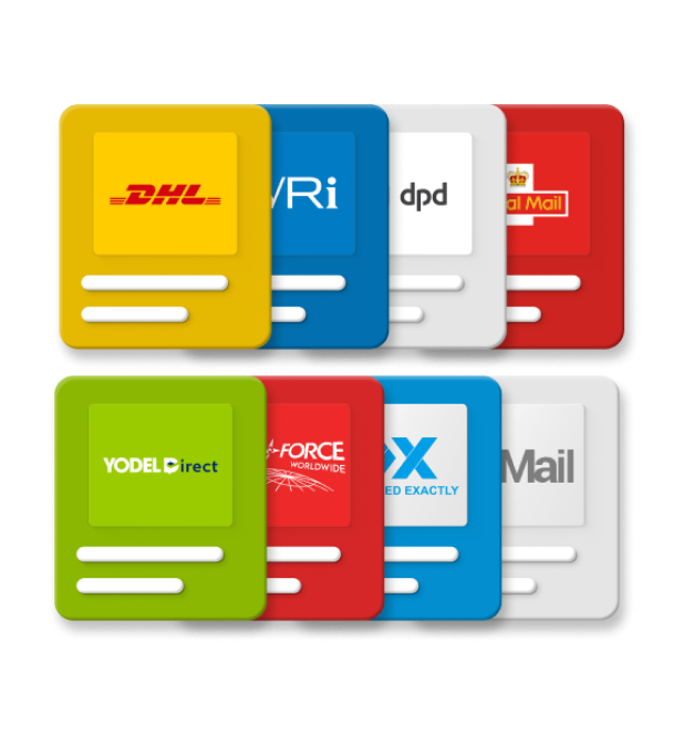 range of parcel couriers graphics