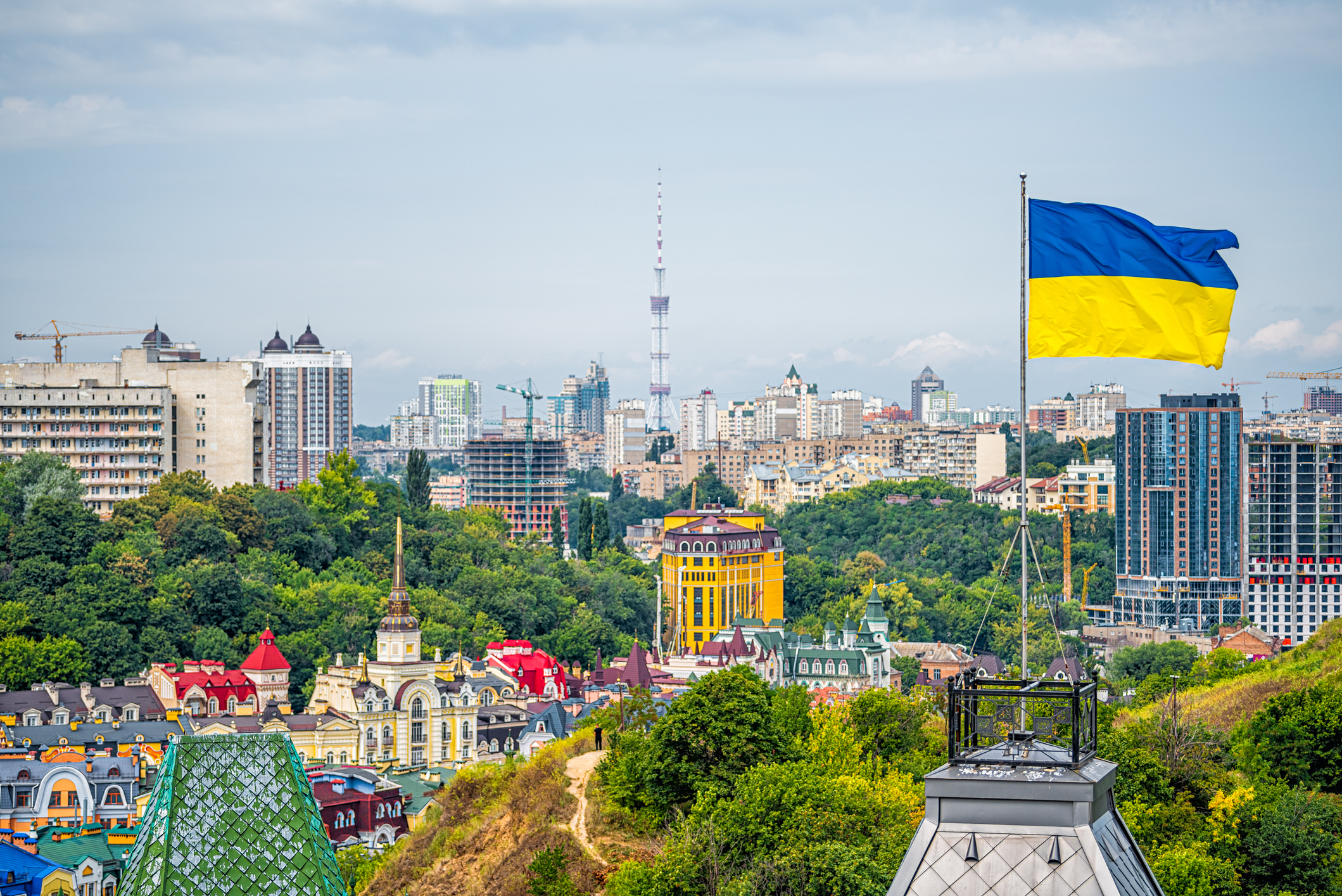 View of city in Ukraine