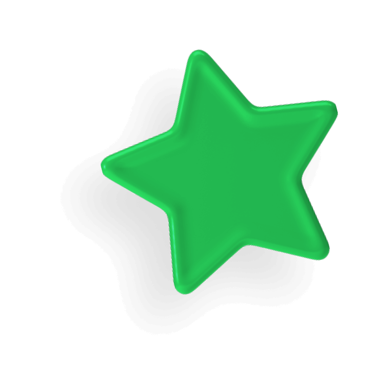 Green animated star