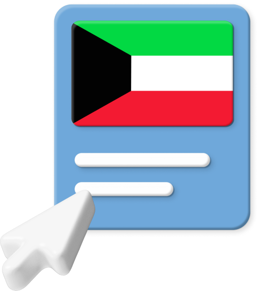 Kuwait flag and cursor icon
