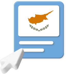 Cypriot flag with pointer
