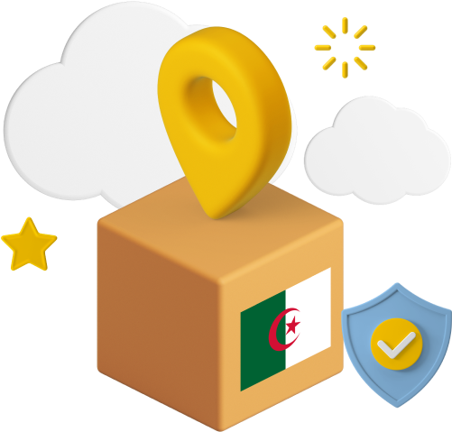 Algeria parcel and icons