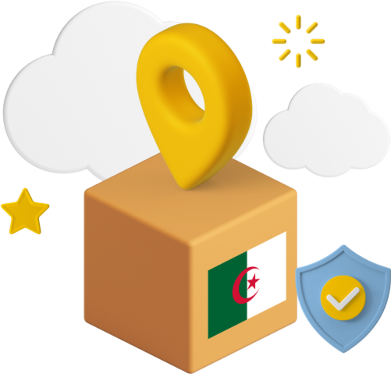 Algeria parcel and icons