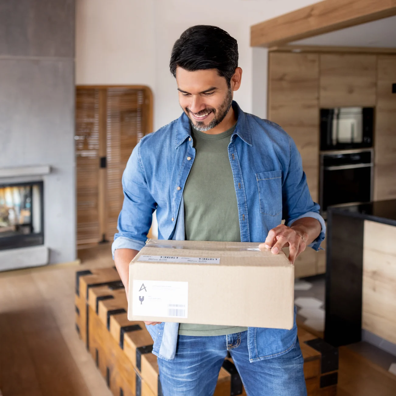 Man with parcel