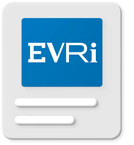 Evri logo in animated block