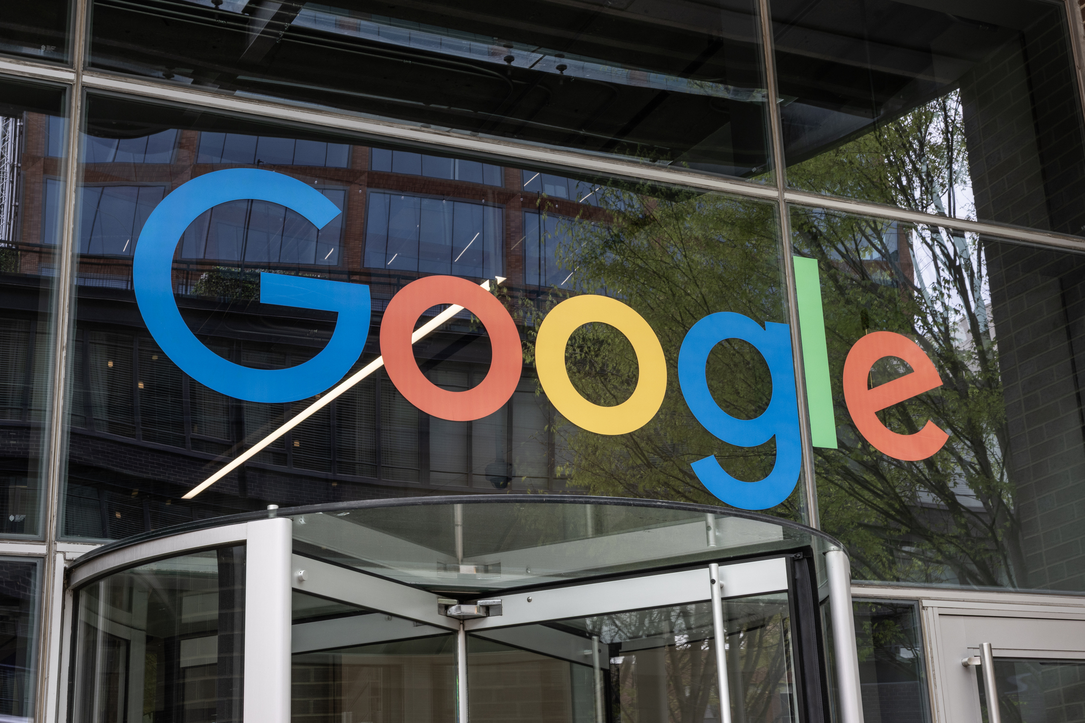 'Google' sign on Google building