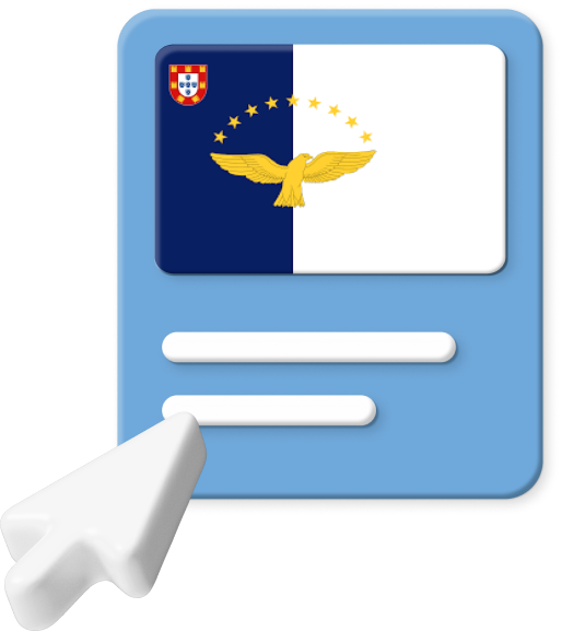 Azores flag on web page graphic