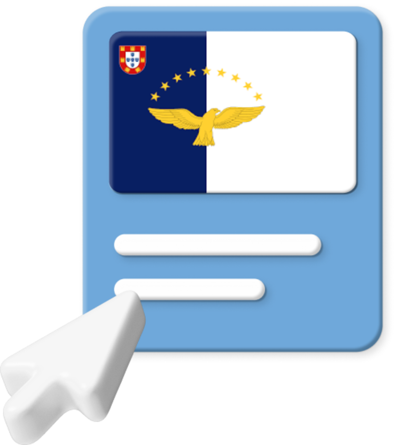 Azores flag on web page graphic