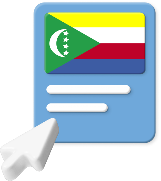 Comoros Islands flag on web page graphic