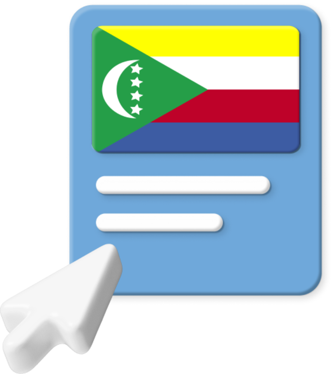 Comoros Islands flag on web page graphic