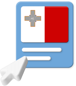 Maltese flag with pointer