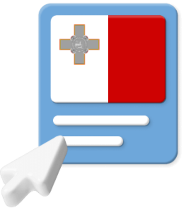 Maltese flag with pointer