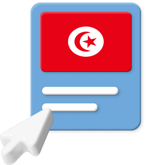 mouse clicking Tunisia flag graphic
