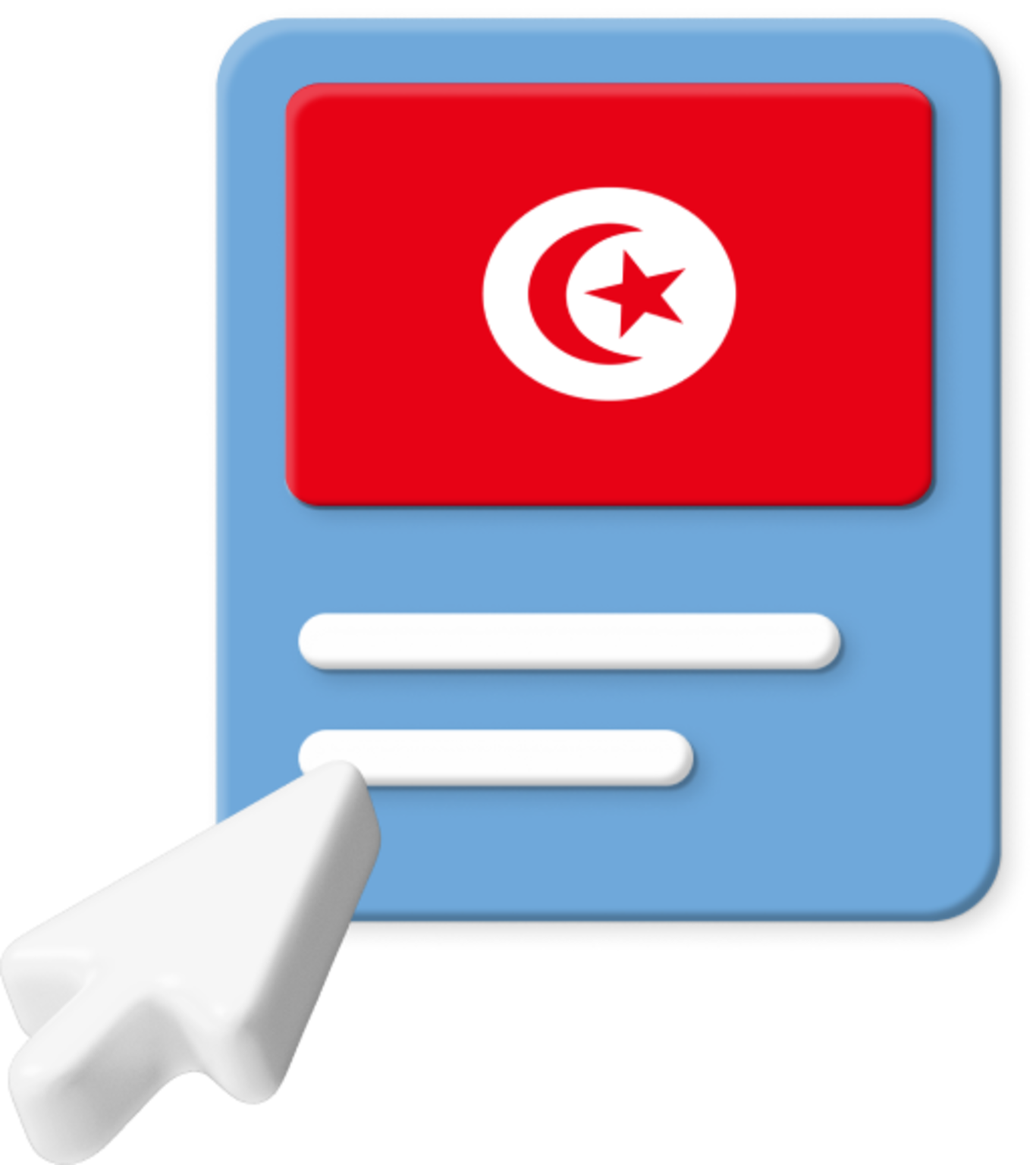 mouse clicking Tunisia flag graphic