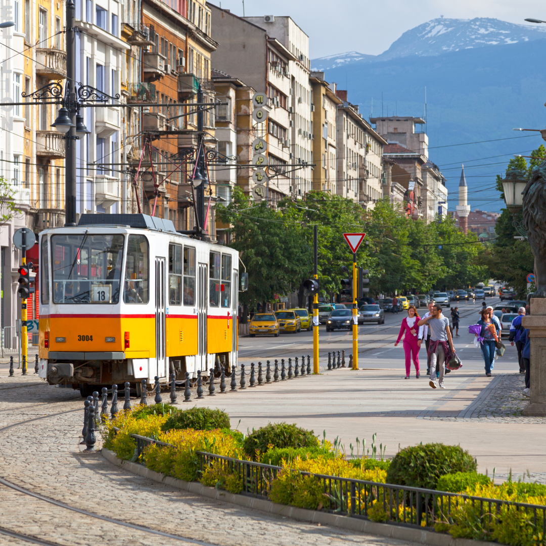 Bulgarian city street view