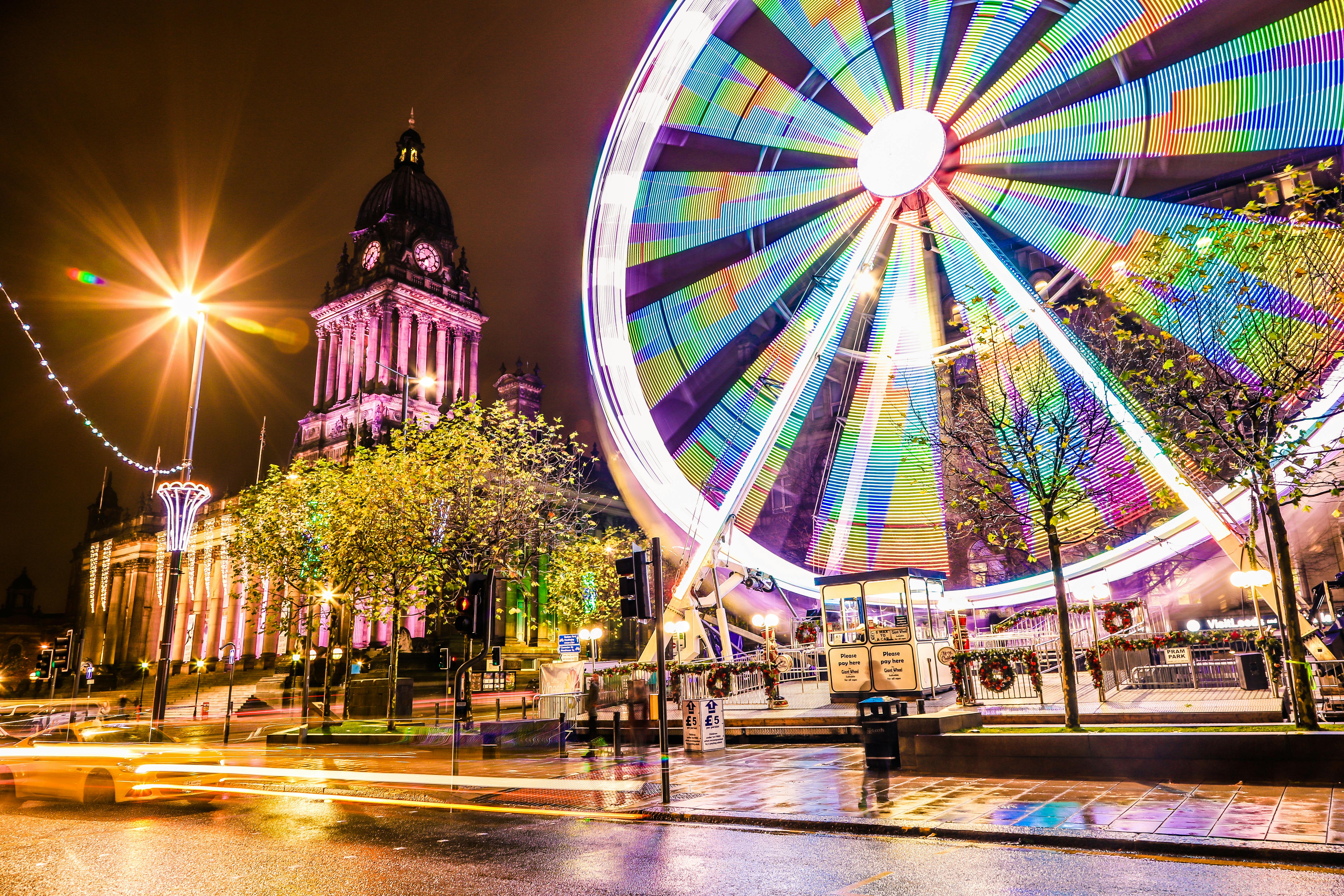Long Exposure Photography of Ferris Wheel