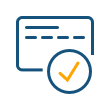 Credit card graphic with tick