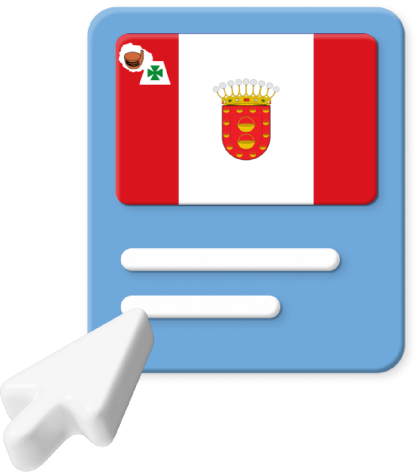 La Gomera flag on web page graphic