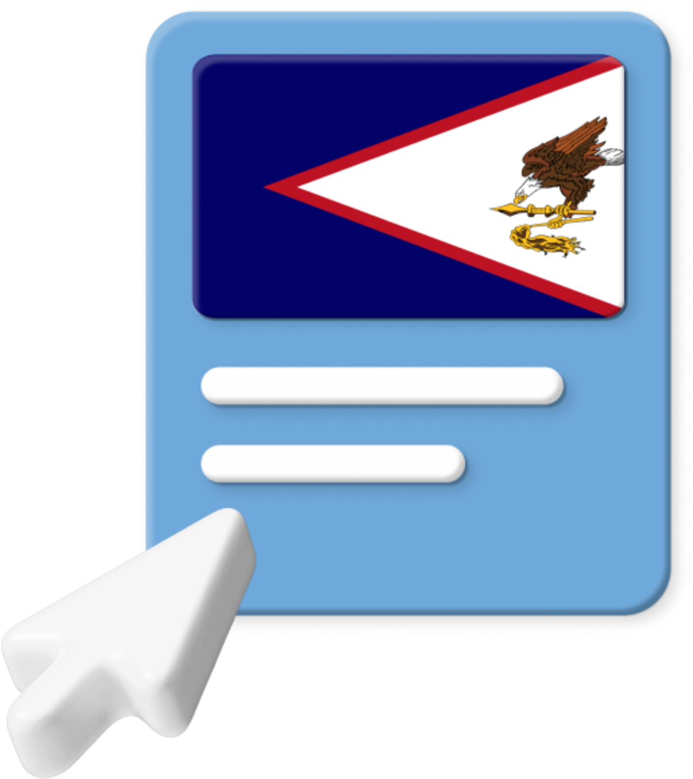 American Samoa flag on webpage graphic