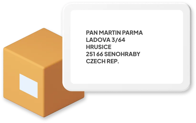 Czech Republic Address Format Parcel Graphic 