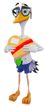 Sven Storkofferson, holding a heart-shaped box of chocolates