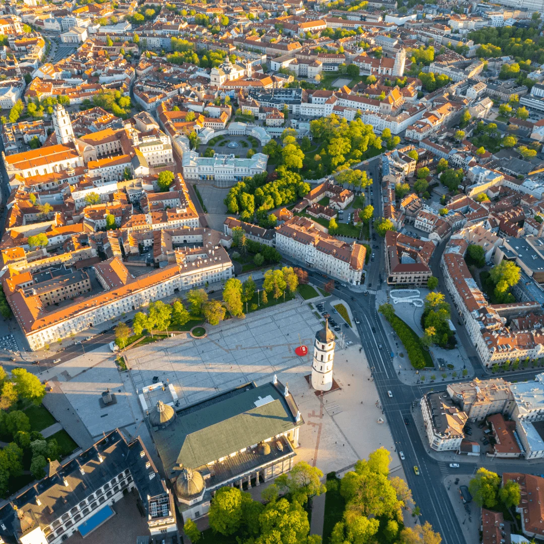 Lithuanian city from above