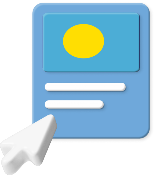 Palau flag on webpage graphic